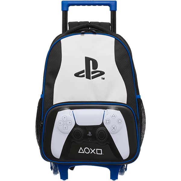 Mochila escolar com rodas e alças, Playstation, 988G07, Pacific - PT 1 UN